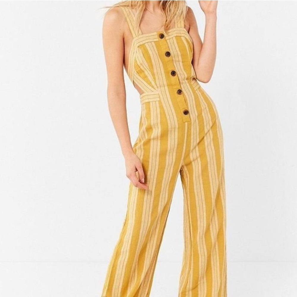 Urban Outfitters wide legged striped jumpsuit